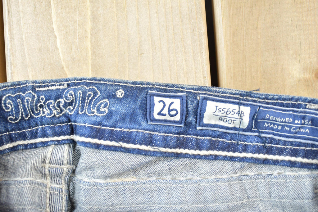 Vintage Y2K Miss Me Bedazzled Low Rise Jeans Size 26x32