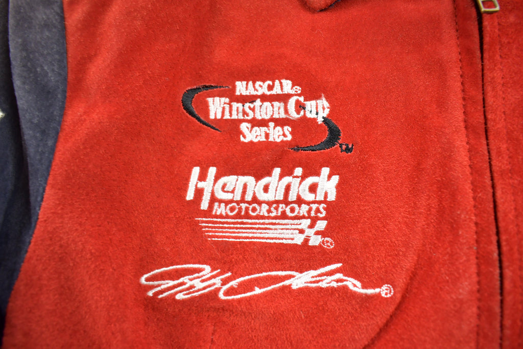 Vintage 1990s Chase Authentics Suede Dupont Nascar Racing Jacket