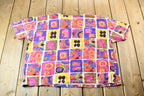 Vintage 1990s Colourful Women's Abstract Patterned All-Over-Print Pearl Button Graphic T-Shirt