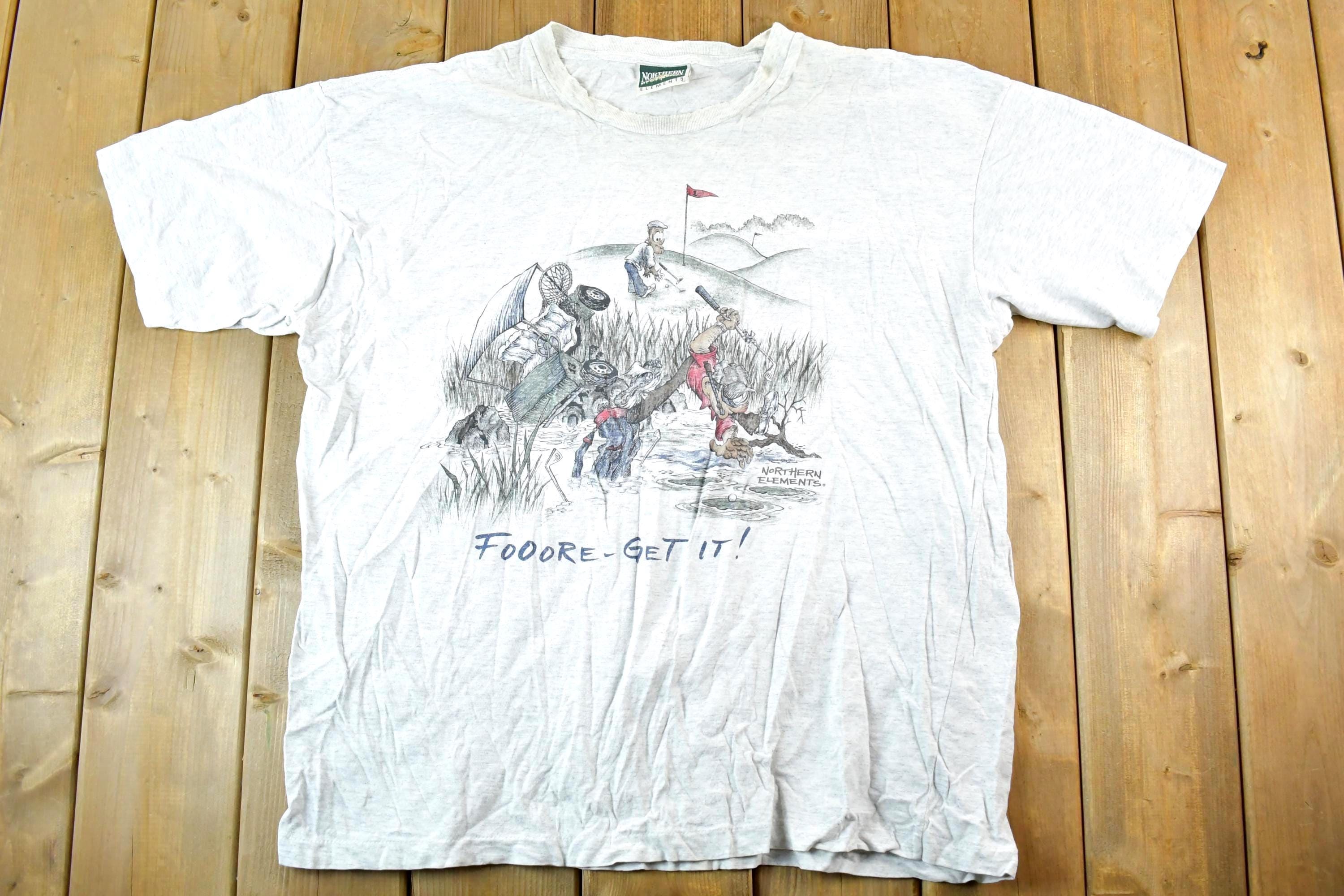 Vintage 1990s Fooore Get It Golfing Accident Souvenir T-Shirt Mens XL