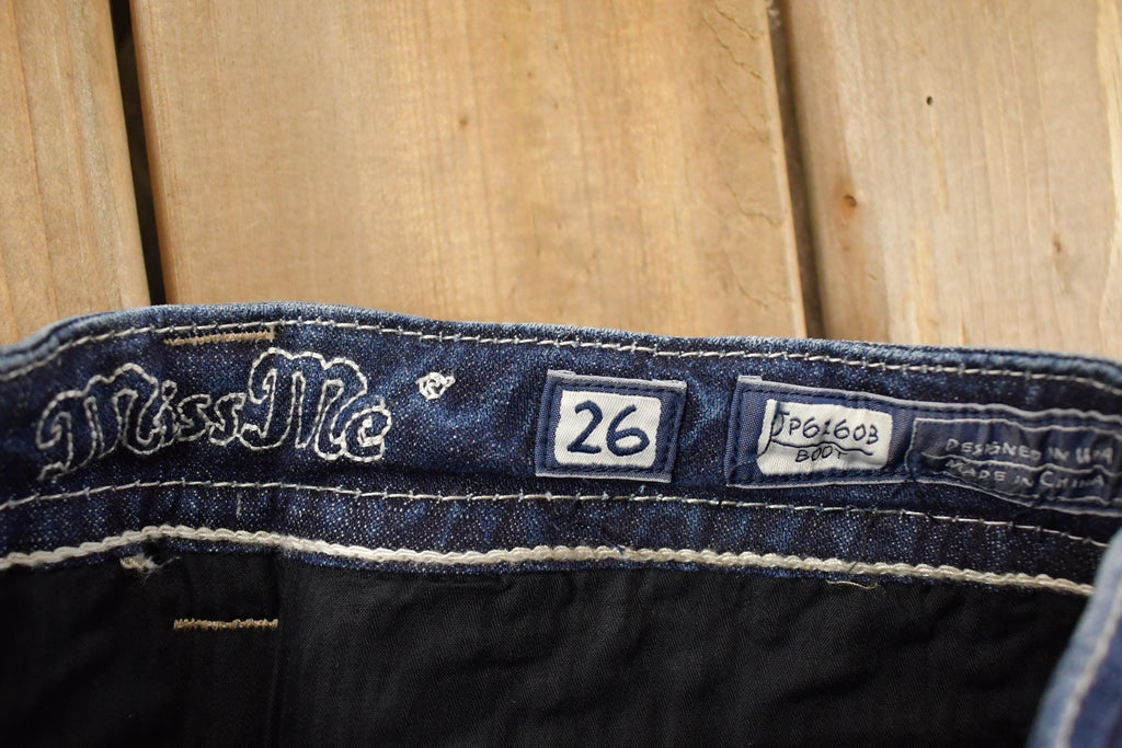 Vintage Deadstock Y2K Miss Me Bedazzled Low Rise Jeans Women's Size 26x31