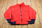Vintage 1990s Red Nature Bound Fleece Zip Up Sweater