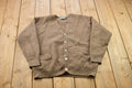 Vintage 1990s Beige Wool Cardigan Sweater