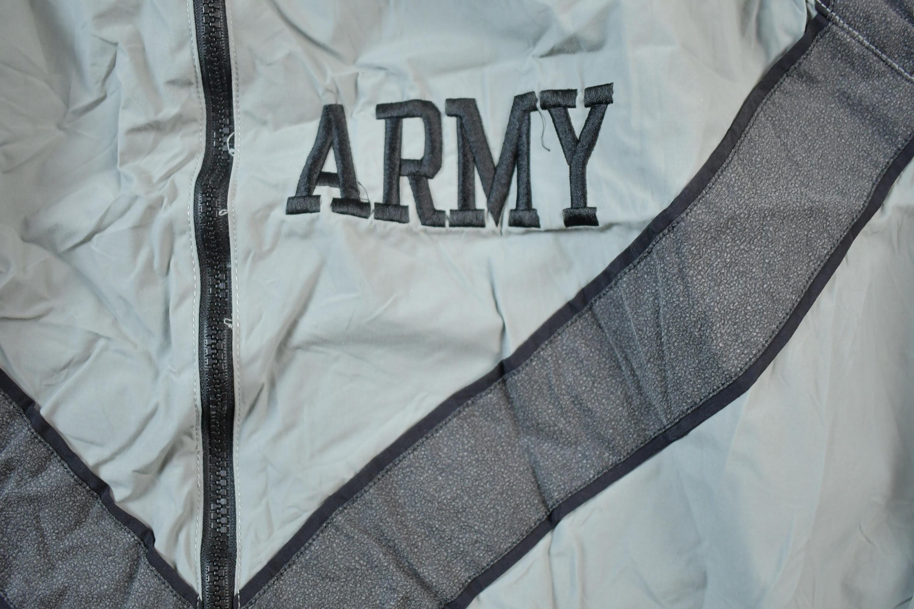 Vintage Army Reflective Military Full Zip Windbreaker Jacket