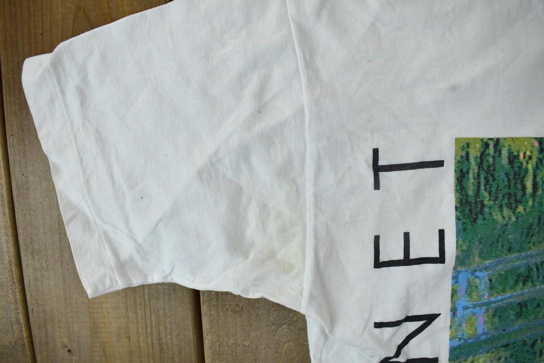 Vintage 1990s Claude Monet Giverny Art Graphic T Shirt