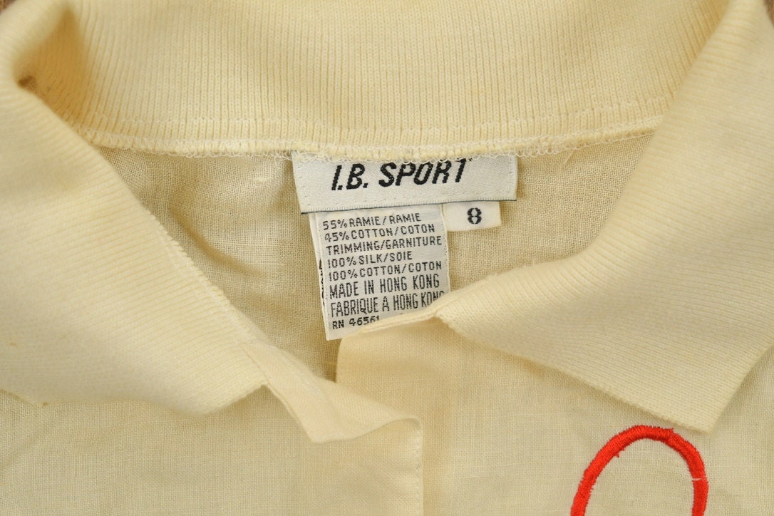 Vintage 1980s Tropical Party Themed Embroidered Short Sleeve Button Up Shirt