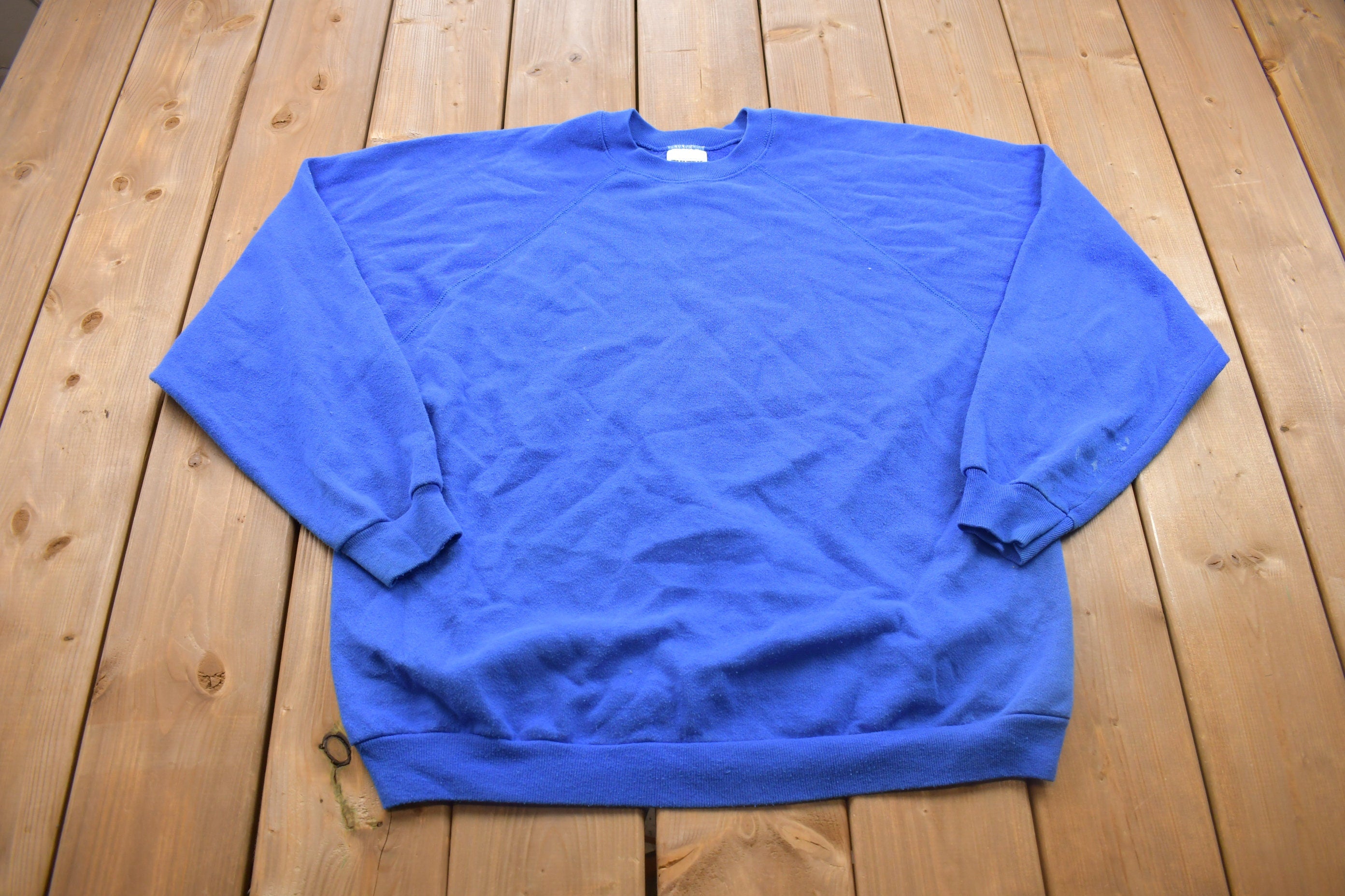 Vintage 1980s Tultex Blank Raglan Crewneck Sweatshirt