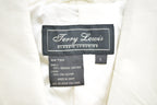 Vintage 1980s White Frill Leather Blazer Jacket