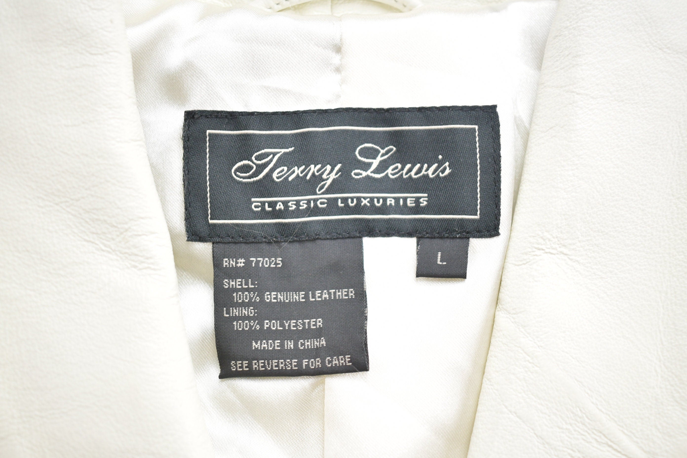 Vintage 1980s White Frill Leather Blazer Jacket
