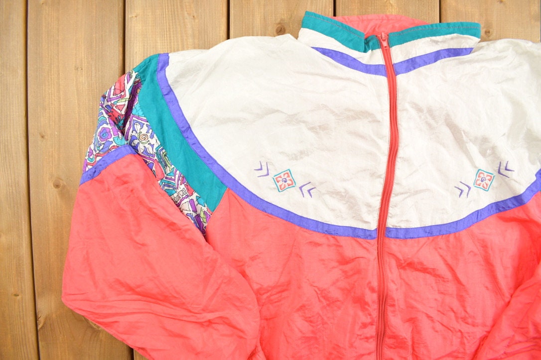 Vintage 1990s Color Block Bold Spirit Windbreaker