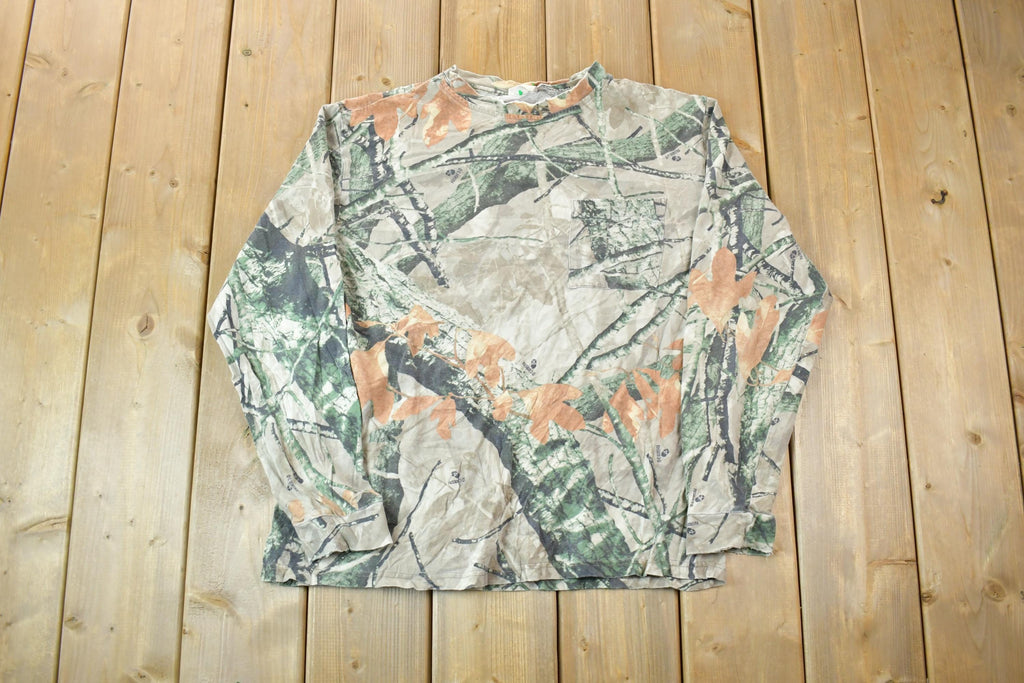 Vintage 1990s Outfitters Ridge Tree Camo Crewneck / Souvenir / Vintage Sweatshirt / Outdoorsman / Wilderness Sweatshirt / Made In USA