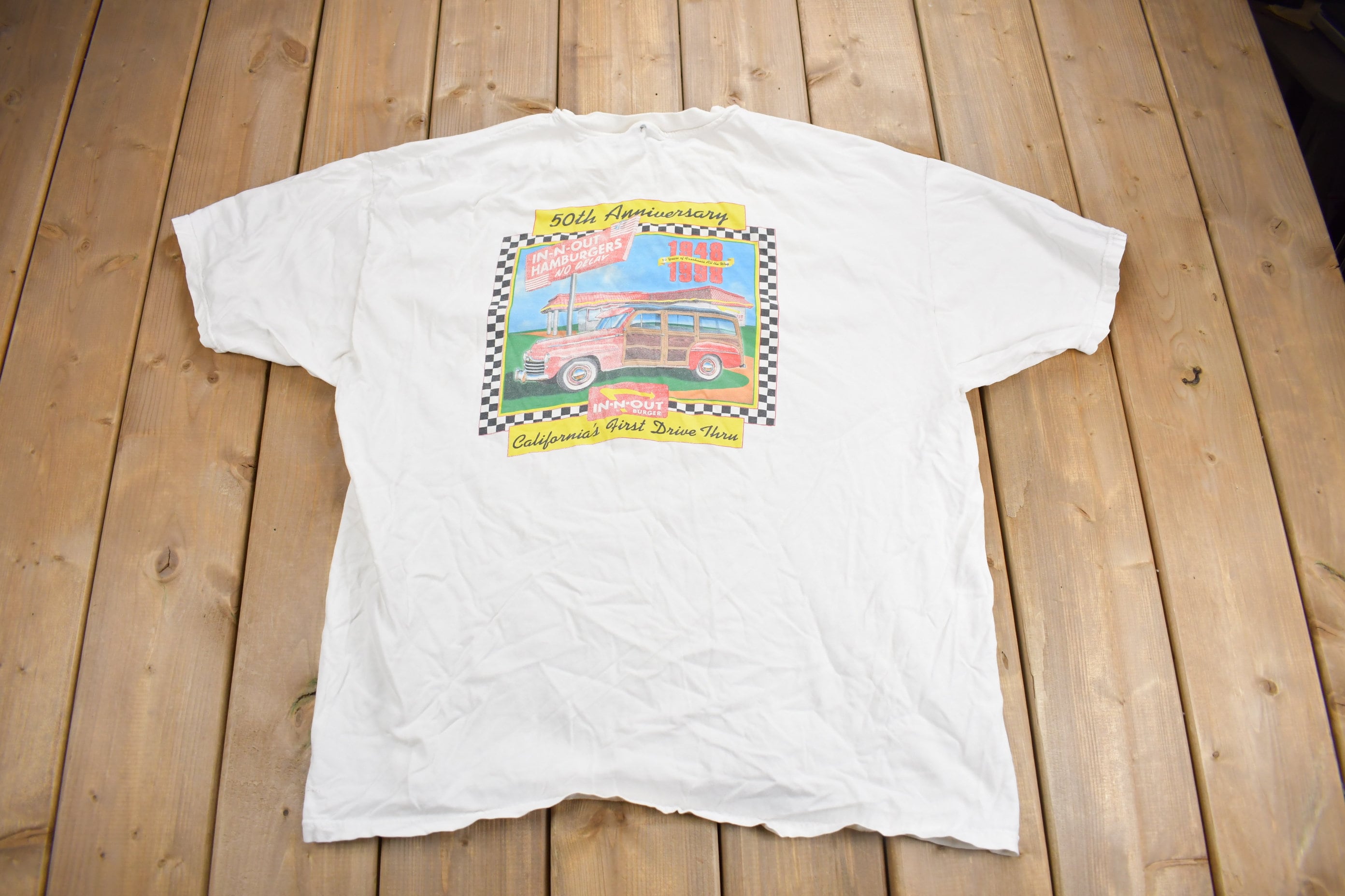 Vintage 1998 In-N-Out Burger California Promo T-Shirt