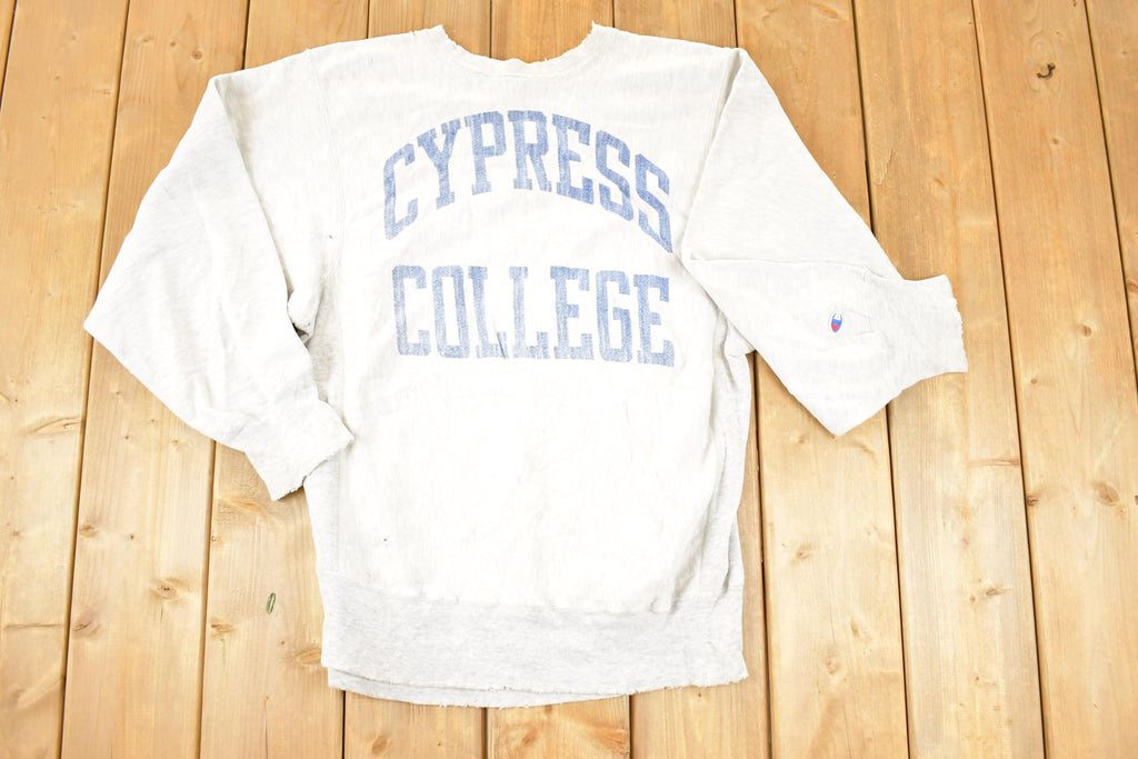 Vintage 1990s Cypress College Champion Reverse Weave Crewneck Sweatshirt Men's M