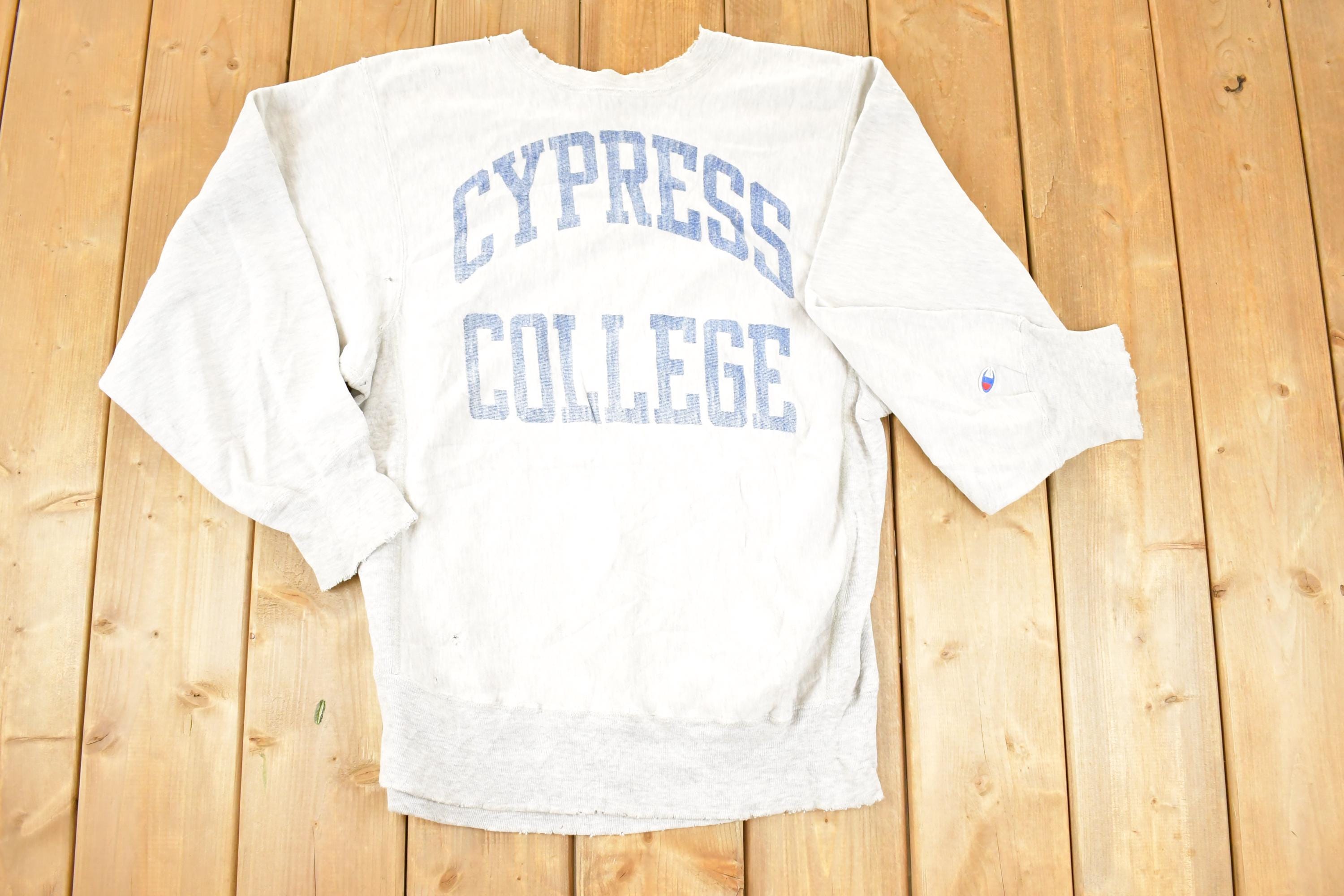 Vintage 1990s Cypress College Champion Reverse Weave Crewneck Sweatshirt Men's M