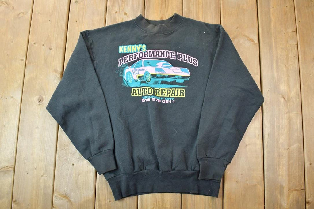 Vintage 1990s Kenny's Performance Plus Tecumseh Ontario Racing Crewneck Sweatshirt / 90s Crewneck / Souvenir Sweater / Streetwear