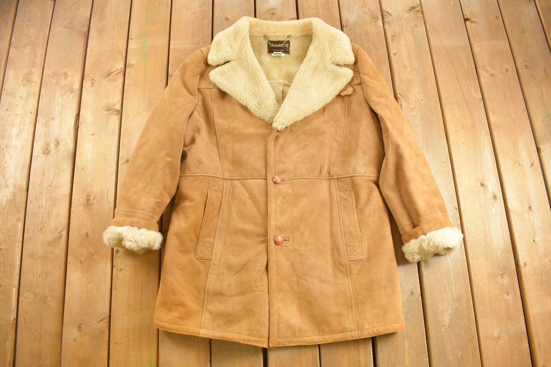 Vintage 1980s Moores Shearling Coat