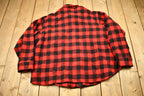 Vintage 1980s LL Bean Buffalo Plaid Wool Button Up Shirt