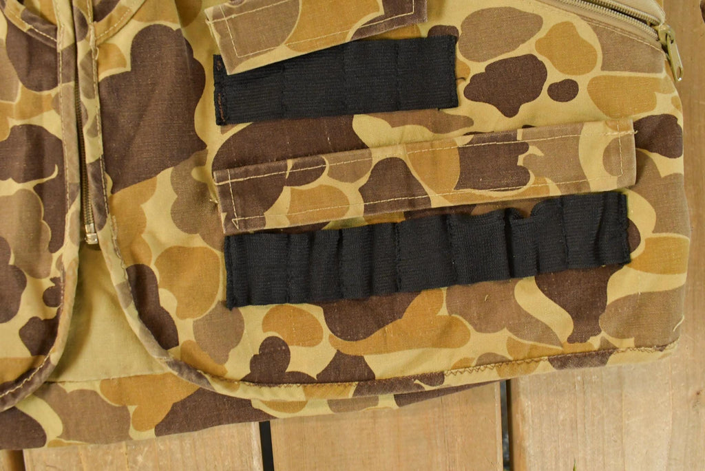 Vintage 1980s Mountain Prarie Camo Hunting Vest Men's Large