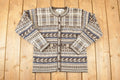Vintage 1980s Crystal Kobe Shetland Wool Knit Cardigan Sweater Women's S