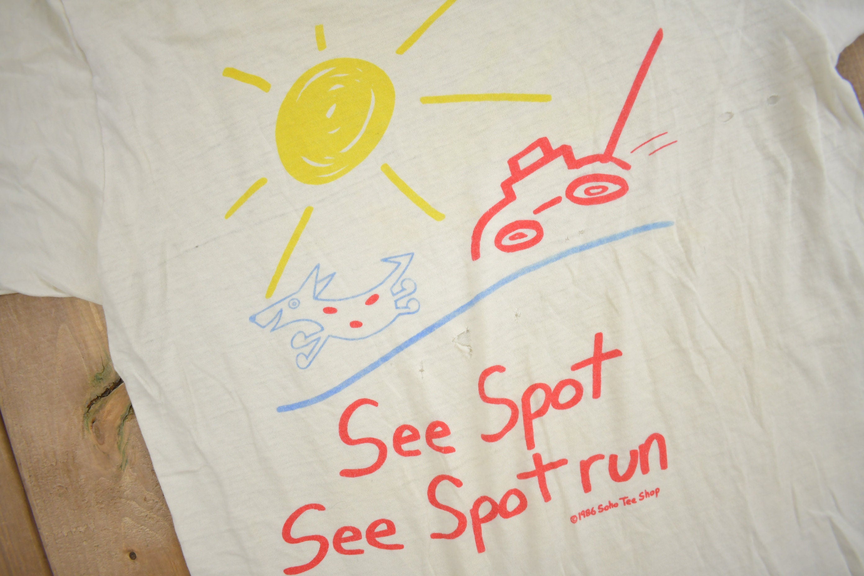 Vintage 1986See Spot See Spot Run Graphic T Shirt