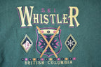 Vintage 1990s Ski Whistler British Columbia Souvenir Heavyweight Crewneck Sweatshirt