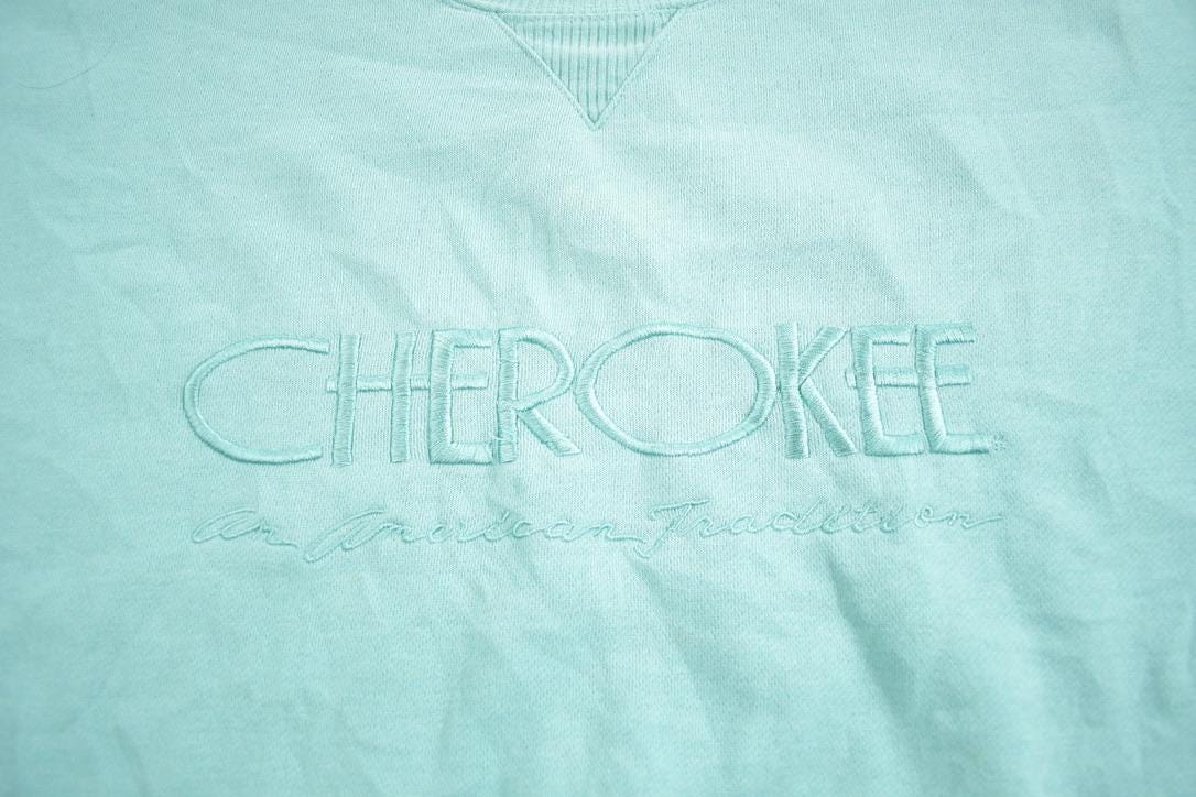 Vintage 1990s Cherokee American Tradition Embroidered Crewneck Sweatshirt Made In USA