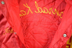 Vintage Marines Conrad Kania Marine Detachment Satin Military Button Up Bomber Army Jacket