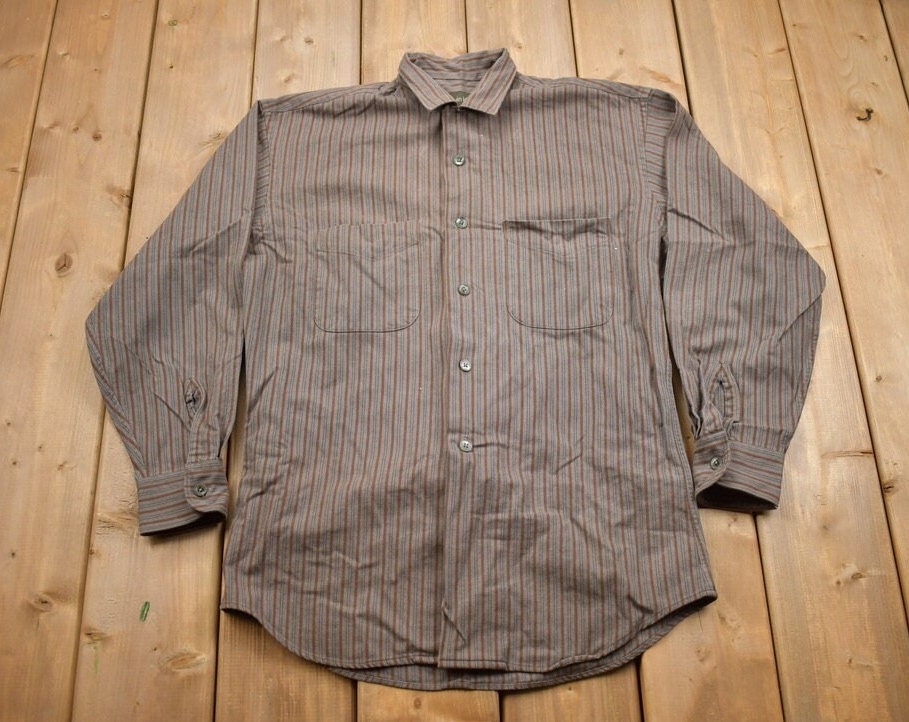 Vintage 1990s Calvin Klein Striped Button Up Shirt
