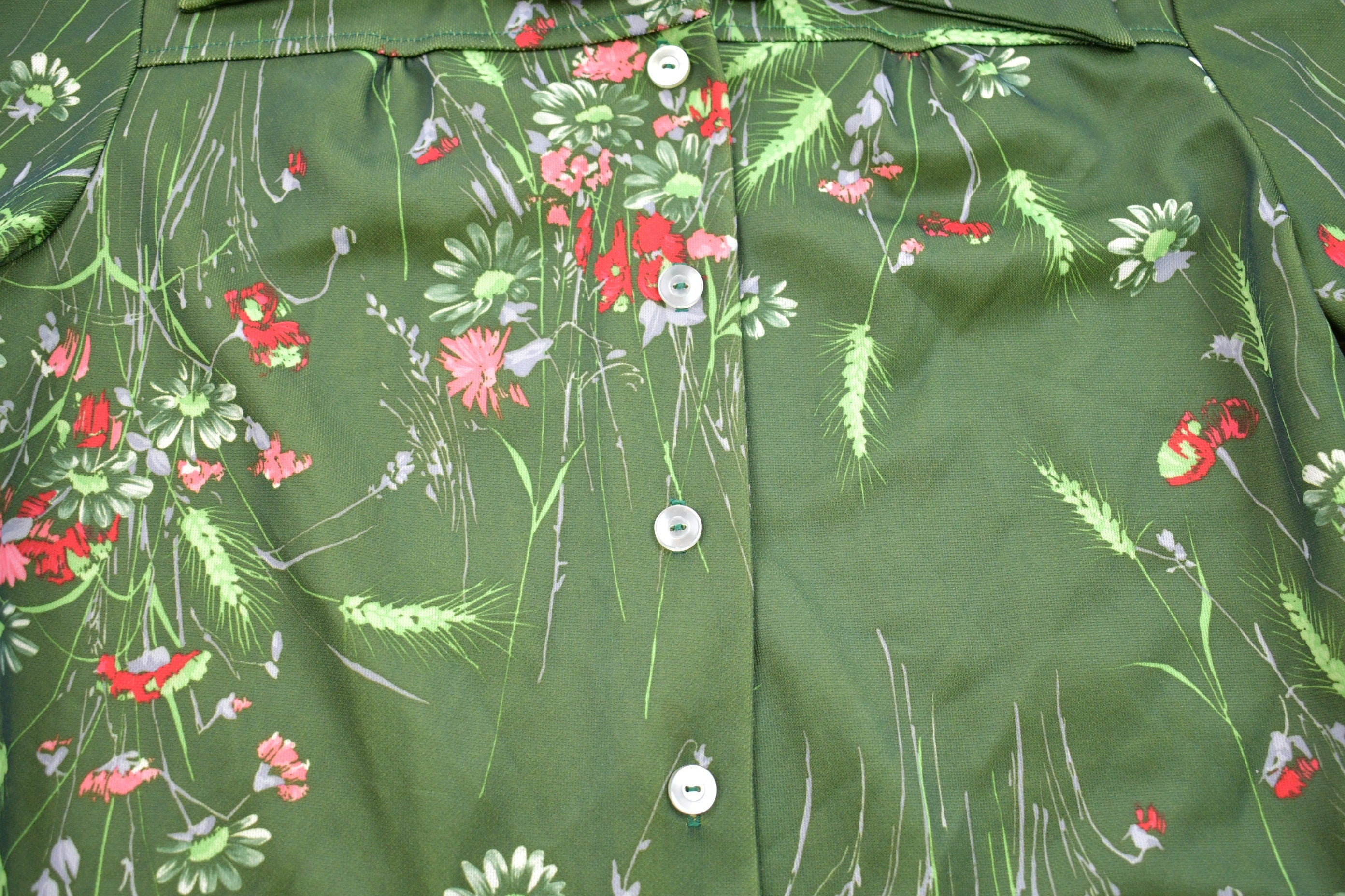 Vintage 1990s Floral All Over Print Button Up Shirt