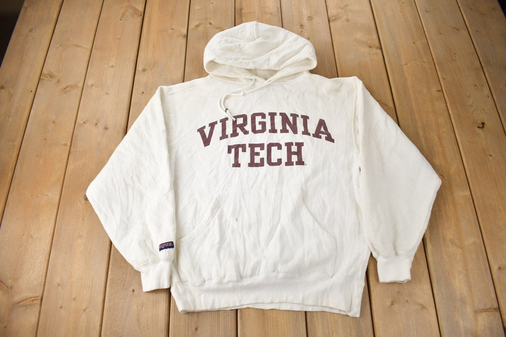 Vintage 1990s Virginia Tech University Collegiate hoodie Size Small