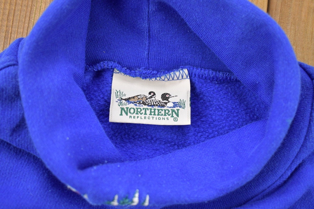 Vintage 1990s Cross Country Skiing Northern Reflections Turtleneck
