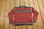 Vintage 1990s Nordic Knit Sweater Apres Ski