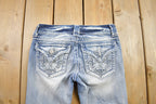 Vintage Y2K Miss Me Bedazzled Low Rise Jeans Size 26x32