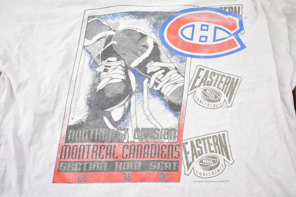 Vintage 1994 Montreal Canadiens Softwear Athletics NHL Graphic T-Shirt