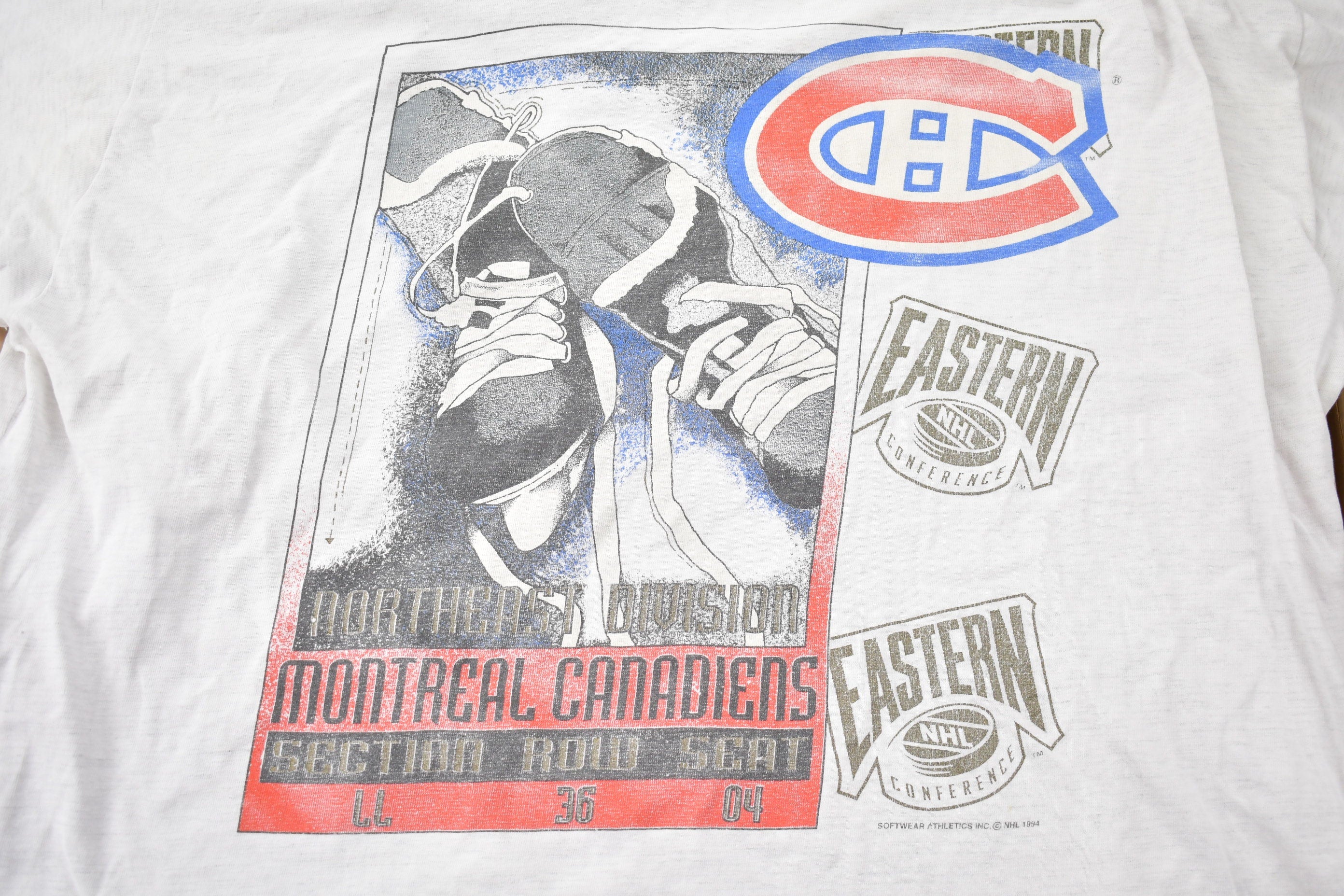 Vintage 1994 Montreal Canadiens Softwear Athletics NHL Graphic T-Shirt