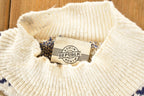 Vintage 1990s Republic Denim Floral AOP Chunky Knit Crewneck Sweater Women's L