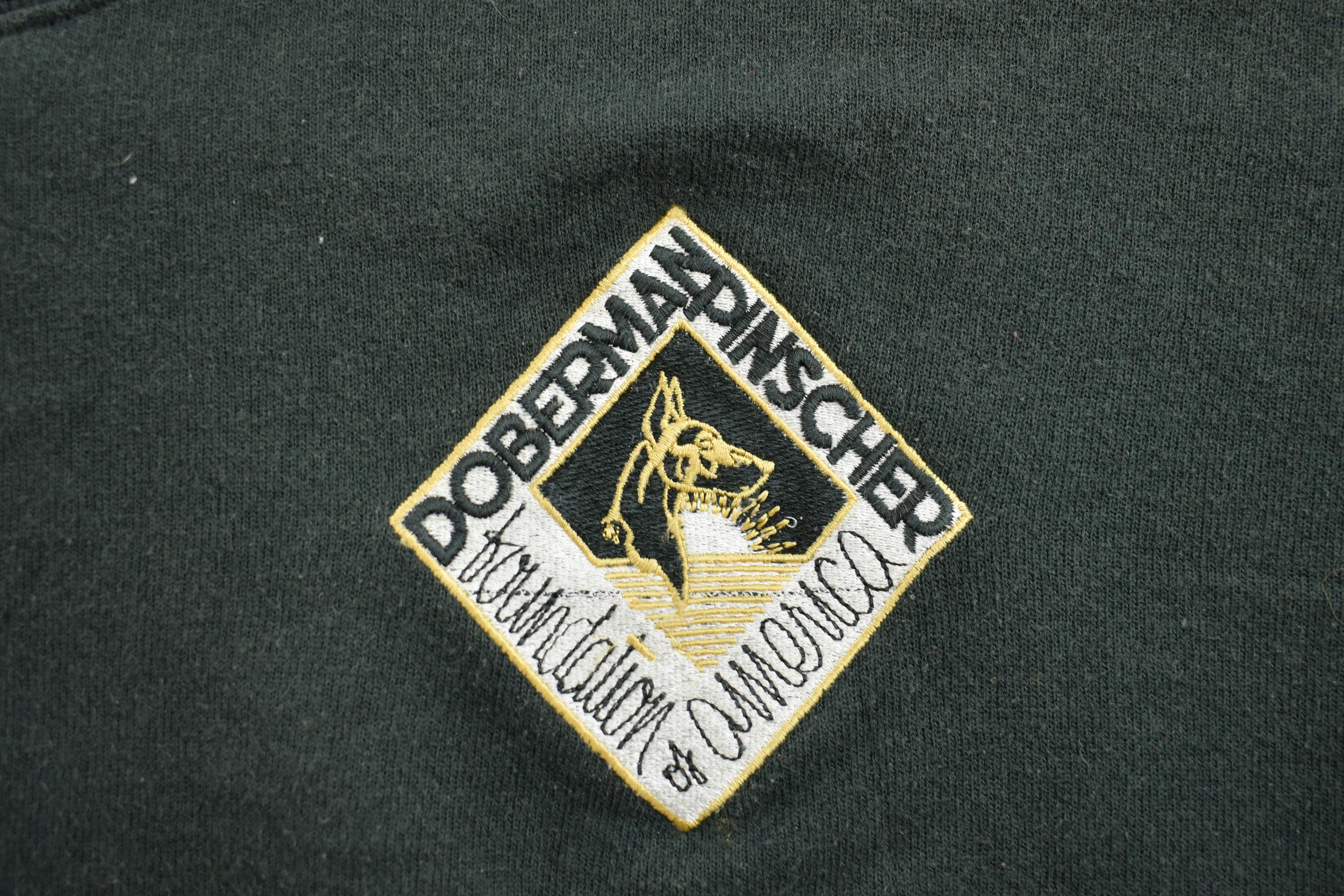 Vintage 1990s Doberman Pinscher Foundation Dog Crewneck  Vintage Sweatshirt  Outdoorsman  Wilderness Sweatshirt  Hunting  Dog Theme