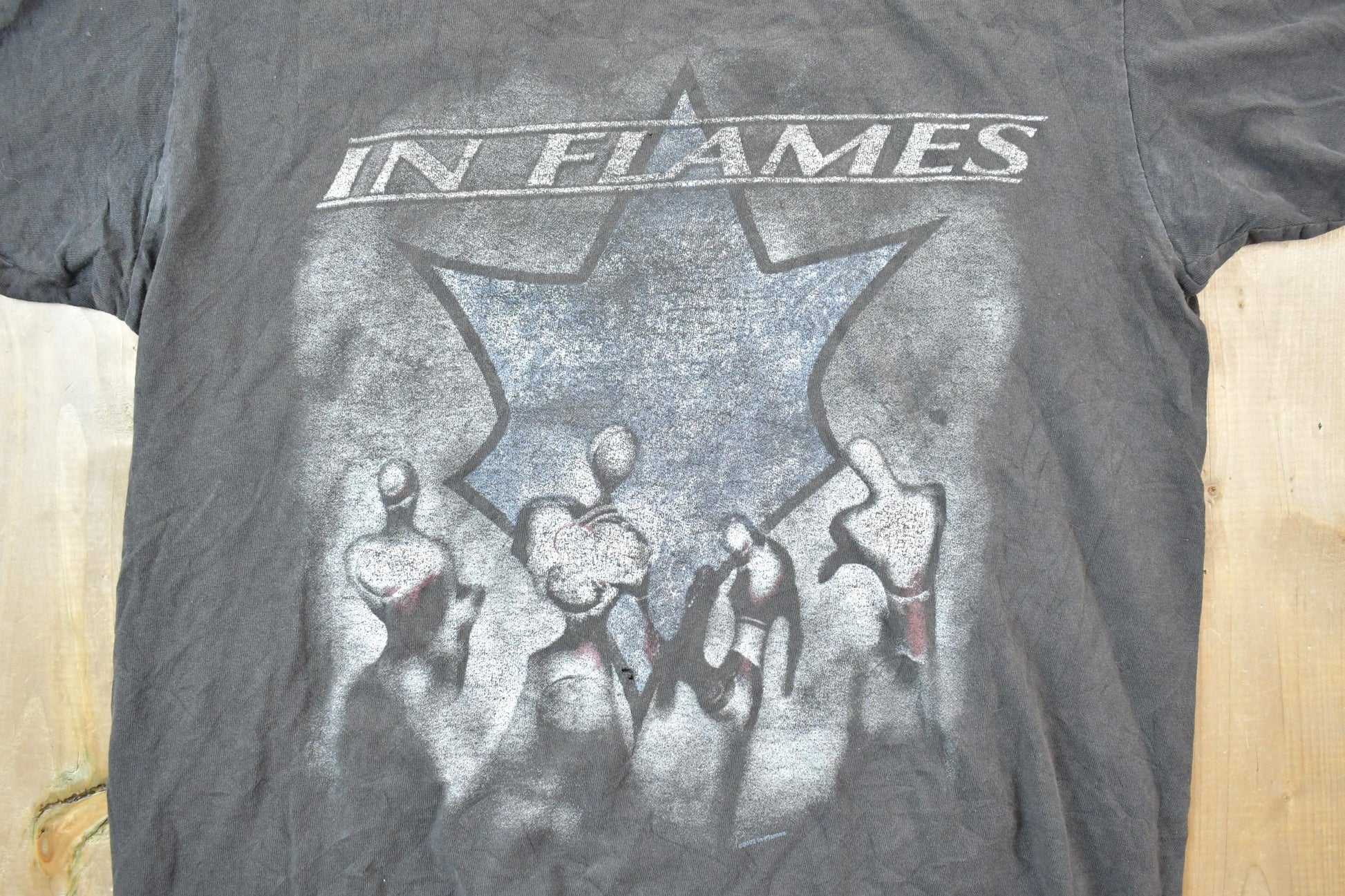 Vintage 1980s In Flames Tour Band T-shirt