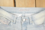 Vintage Deadstock Y2K Grace In LA Bedazzled Bootcut Low Rise Jeans Women's Size 26 x 30