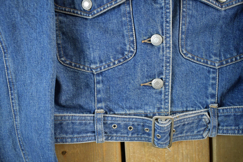 Vintage 1990s Gap Cropped Denim Jean Jacket Women's Medium