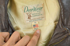 Vintage 1970s DeerWear Deer Skin Leather Bomber Jacket Made In USA Men's M