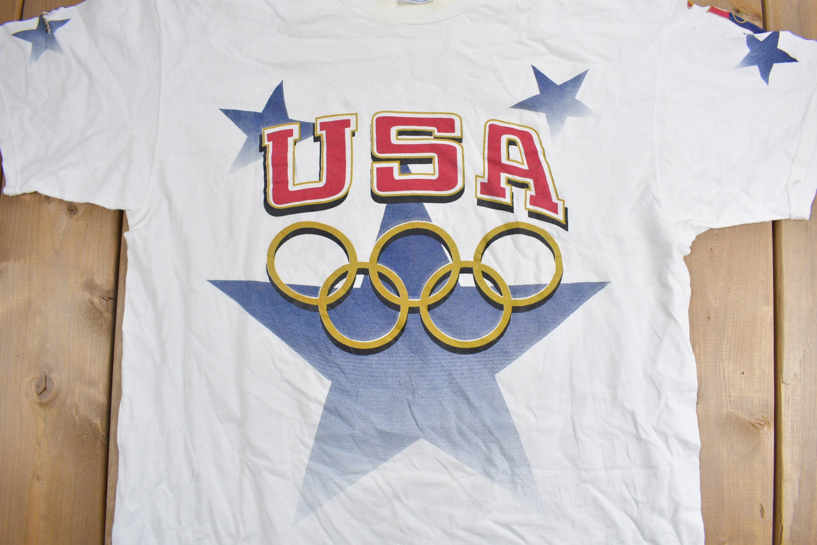 Vintage 1990s Team USA Olympic Basketball Champion T-Shirt