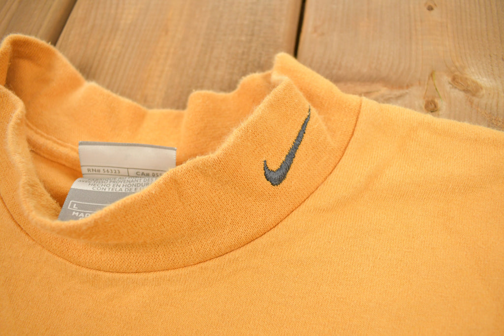Vintage 1990s Nike Embroidered Mini Swoosh Mockneck Sweatshirt