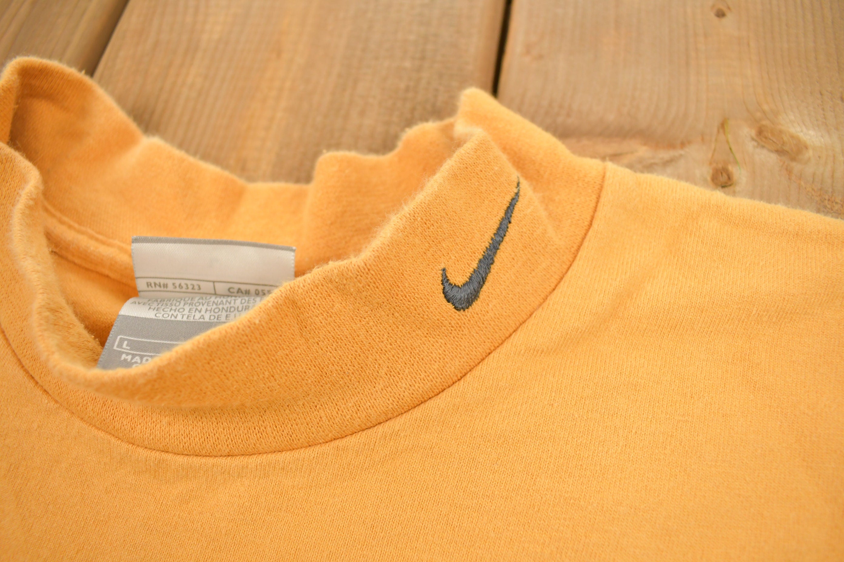 Vintage 1990s Nike Embroidered Mini Swoosh Mockneck Sweatshirt