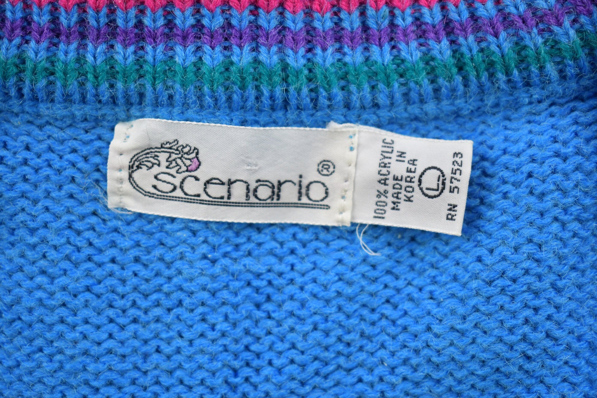 1990s Vintage Scenario Knitted Sweater Vest
