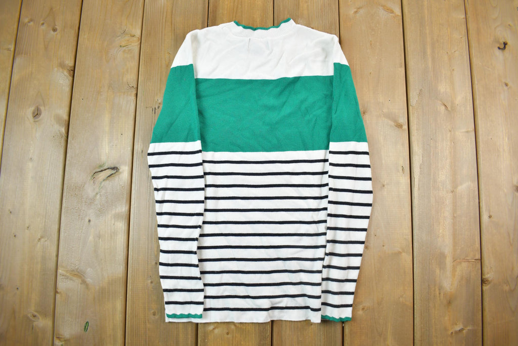 Vintage 1990s Striped Liz Claiborne Crewneck Sweatshirt