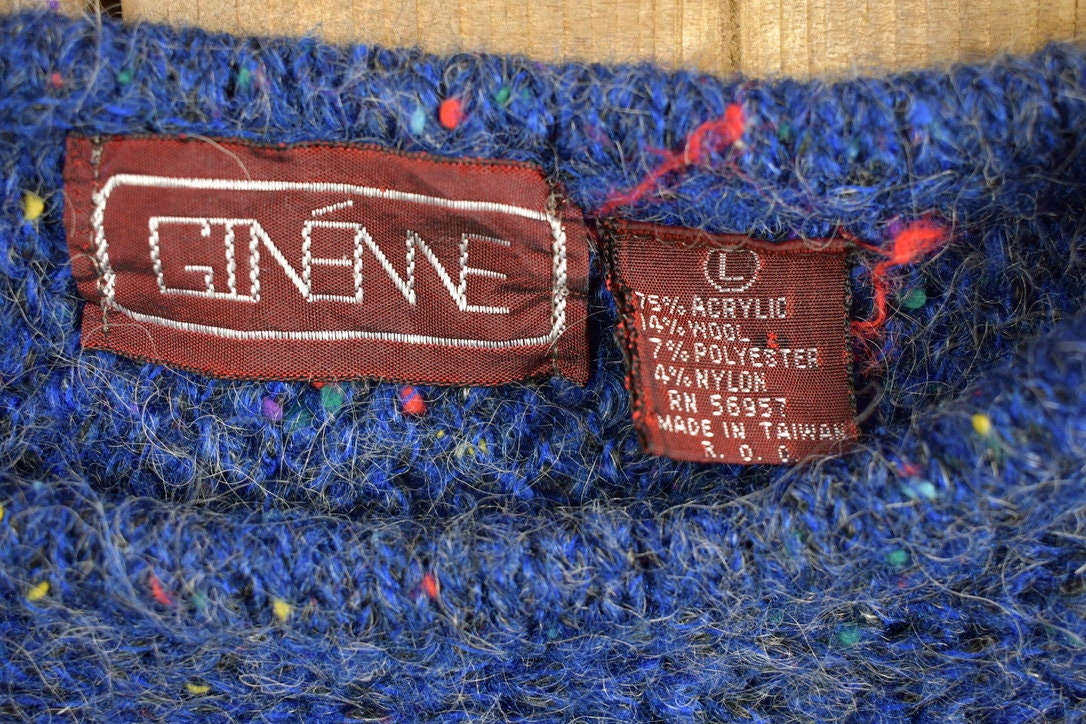 Vintage 1990s Ginenne Knitted Crewneck Sweater