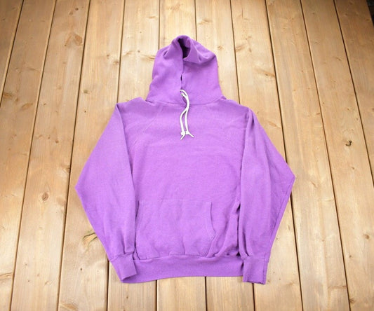 Vintage 1970s Purple Hoodie / 70s Crewneck / Purple Sweatshirt / Essential / Streetwear / 70s Blank / Made In USA