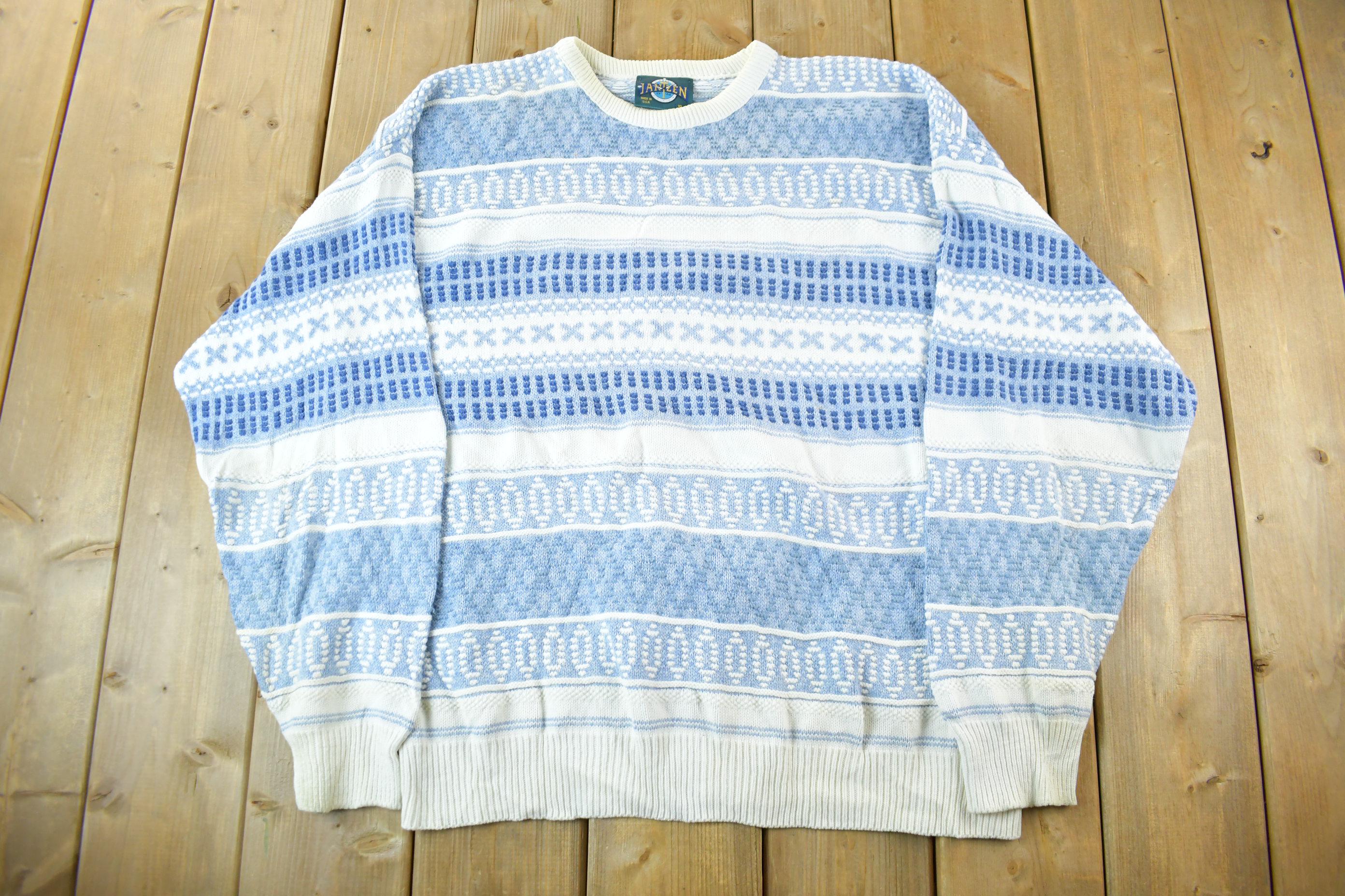 Vintage 1980s Jantzen Knit Crewneck Sweater Men's XL