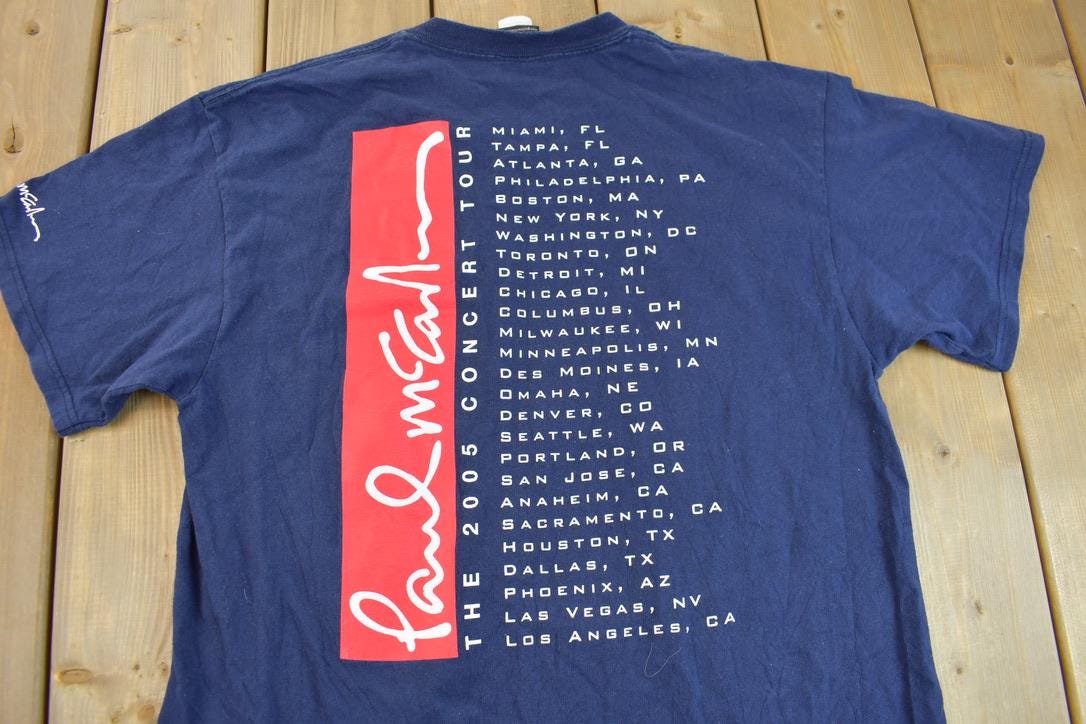 Vintage 2005 Paul McCartney US Concert Tour Band T-shirt